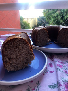 Una foto de Budín de banana y nuez