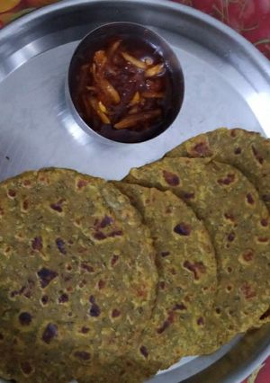 A picture of Mung Beans Thepla.