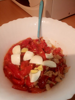 Una foto de Ensalada de pimientos asados