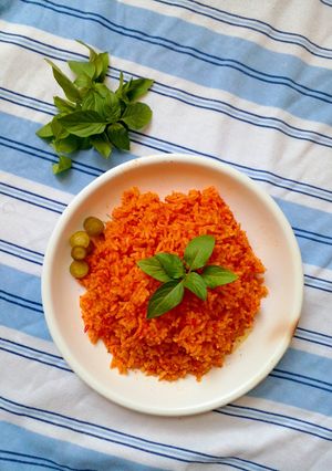 عکسی از دستور کته گوجه فرنگی با ریحان 🌱🍅