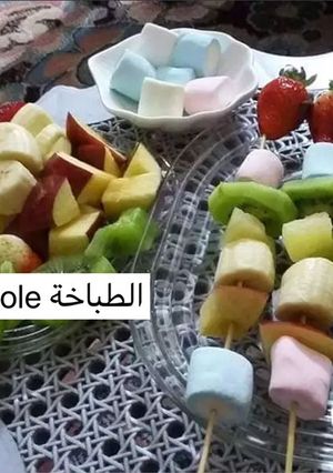 صورة لوصفة حلى المارشميلو والفراولة والبراونيز بالنوتيلا سهل ولذيذ 😋
