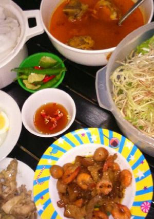 Hình của món Mì Quảng.