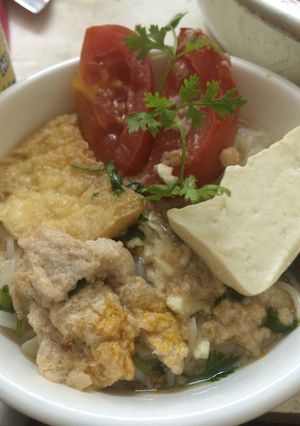 Hình của món Bún riêu cua.