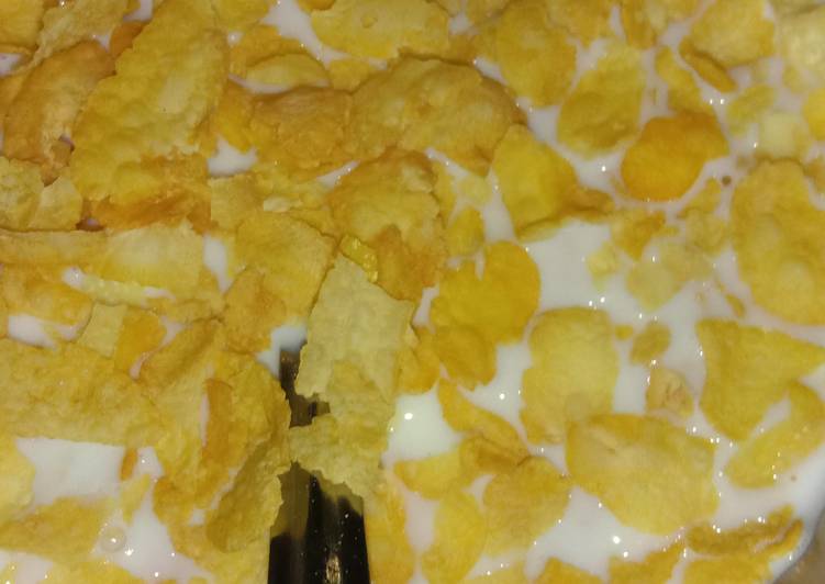 Recipe of Quick Milk with Corn flakes