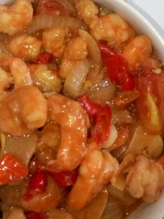 Foto resep Udang Saus Tiram Asam Manis