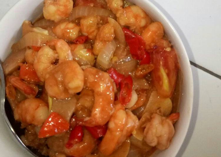 makanan Udang Saus Tiram Asam Manis yang Sempurna