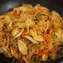 A picture of Sausage Noodles.