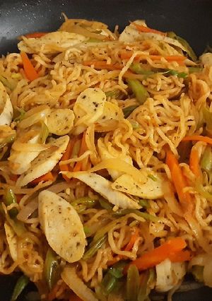 A picture of Sausage Noodles.