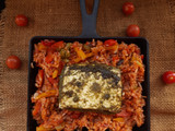 Paneer steak with cherry tomato rice