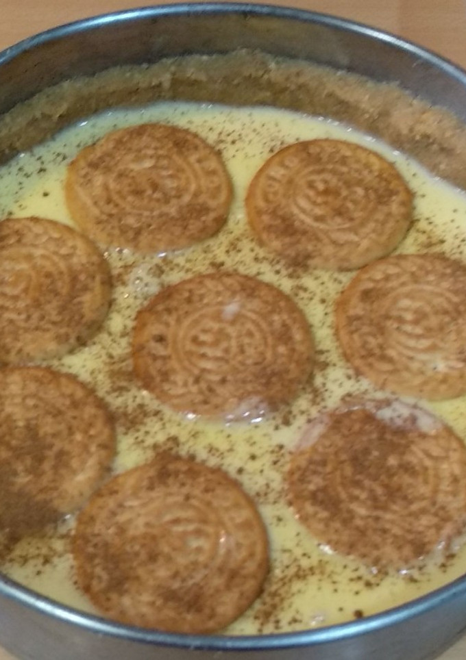 Una foto de Tarta de natillas, plátano y dulce de leche