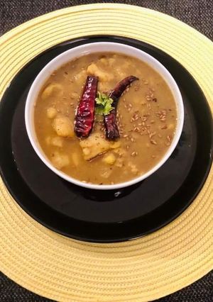 A picture of Mathura ke Dubki Aloo.