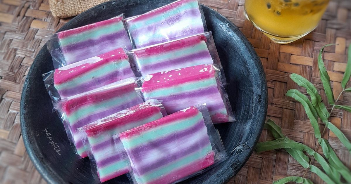 Lapis Warna Warni Tepung Beras & Tapioka