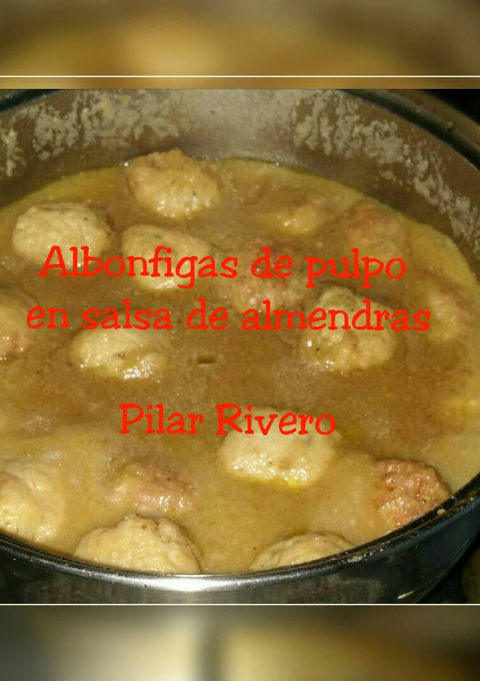 Una foto de Albóndigas de pulpo en salsa de Almendras