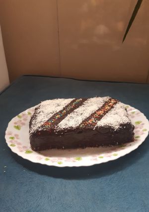 عکسی از دستور کیک یخچالی کاکائویی😍😋