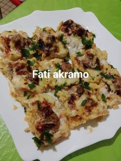 صورة لوصفة غراتان بطاطا بليبول كفتة