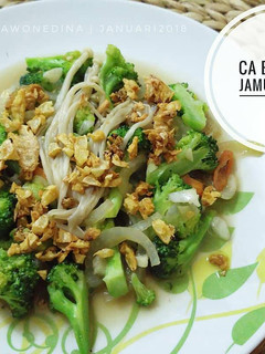 Foto resep Ca brokoli jamur enoki