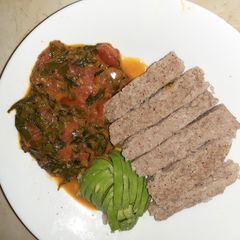 A picture of Leftover sukuma wiki.