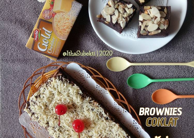 95. 🍮Brownies Coklat Keju Almond🍮