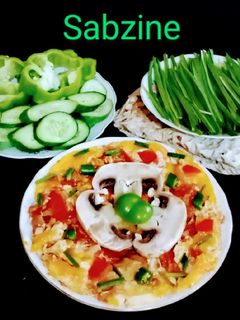 عکسی از دستور املت سبزیجات🍅🌿🍄