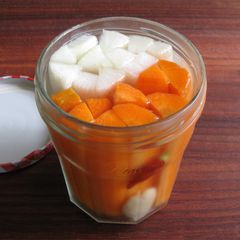 A picture of Overnight Pickled Vegetable Sticks.