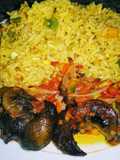 Fried rice n Peppered snail