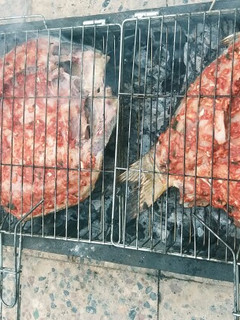 عکسی از دستور ماهی کپور کبابی 😋😋😋😋خونه ی پدر جان😎