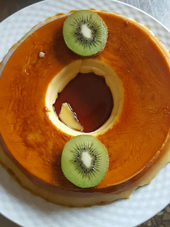 Una foto de Flan de cuajada con mascarpone thermomix