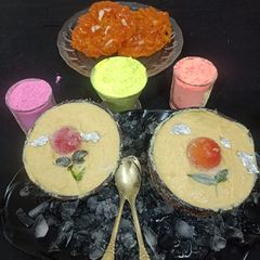 A picture of Coconut And Thandai custard pudding.