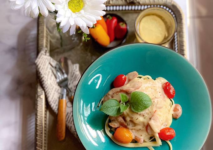 Resipi Spaghetti Carbonara Oleh Aziela Amin Cookpad