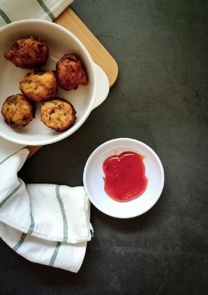 Gambar Cucur Nasi dan lebihan lauk (Leftover food fritters)