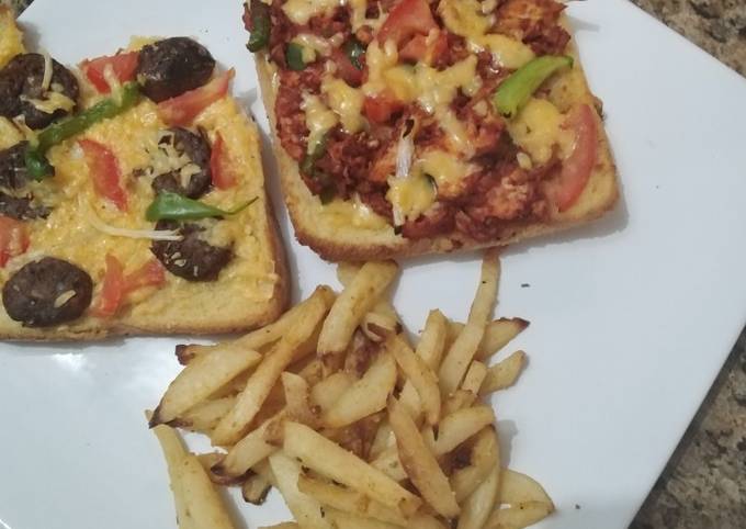 Easiest Way to Make Any-night-of-the-week Chicken bread pizza - Trying New Recipes