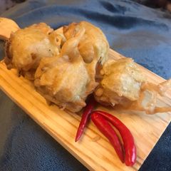 A picture of Fried stuffed tofu (Vegetarian).