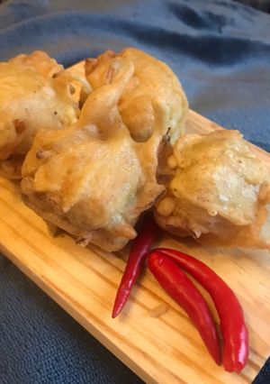 A picture of Fried stuffed tofu (Vegetarian).