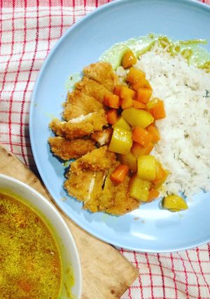 Foto resep Homemade Chicken Katsu Curry Rice
