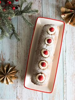 Foto de Torta de Chocolate com Mascarpone e Framboesas