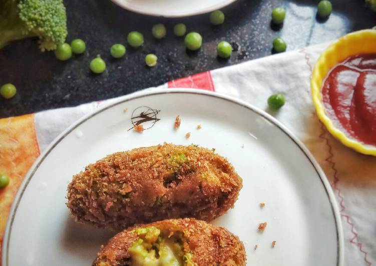 Easiest Way to Make Ultimate Achari Peas and Broccoli Cheese Cutlets