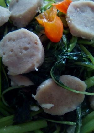 Foto resep Tumis Bayam Baso non MSG