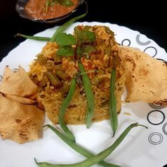 A picture of Beans Pulao.