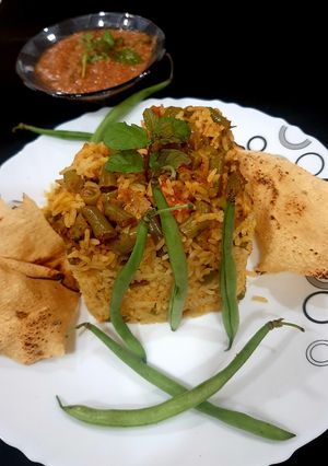 A picture of Beans Pulao.