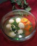 Sup telur puyuh daun kelor