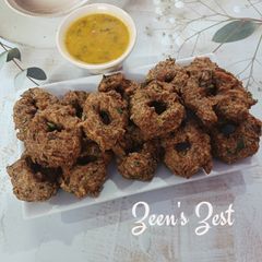 A picture of Rajma Medu Vadas with Fenugreek Greens.