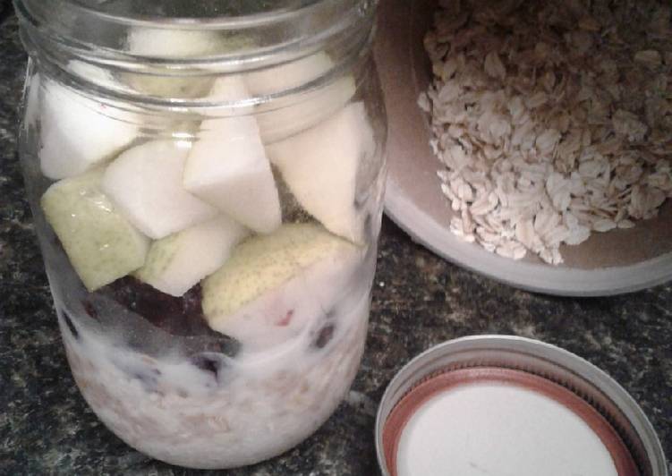 Recipe of Favorite Pear and Blueberry Overnight Oats