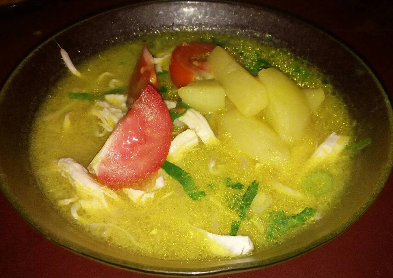 Soto ayam kuah santan