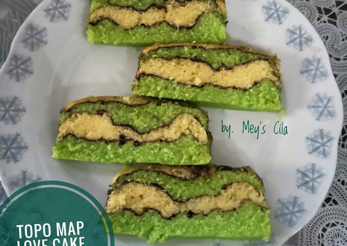 Resep Topo Map Love Cake Butter Cake Oleh Mey S Cila Cookpad