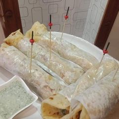Tikka roll paratha A picture of Tikka roll paratha.