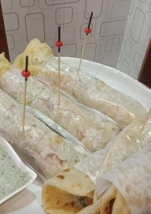A picture of Tikka roll paratha.