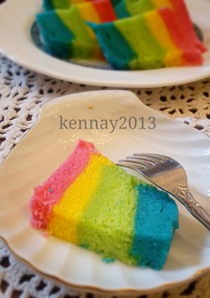 Foto resep Rainbow Cake (kukus)