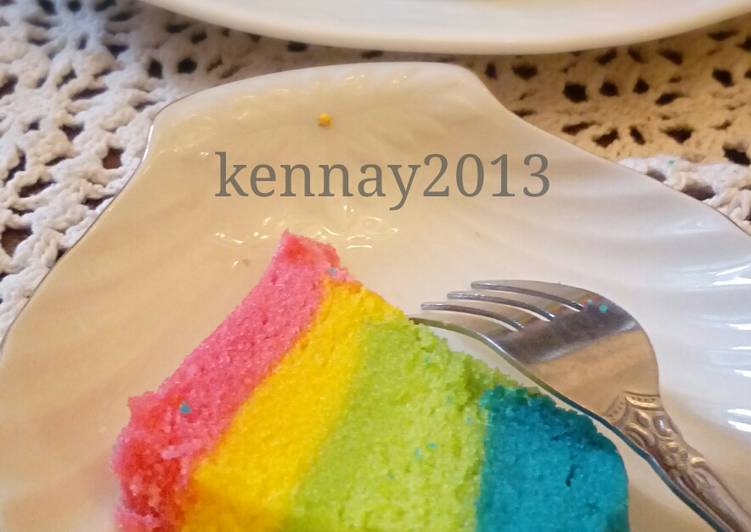 Rainbow Cake (kukus)