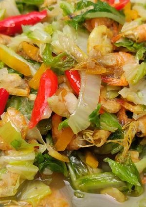 Foto resep Tumis Sawi + Udang