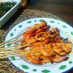 A picture of # Udang bakar saus madu.